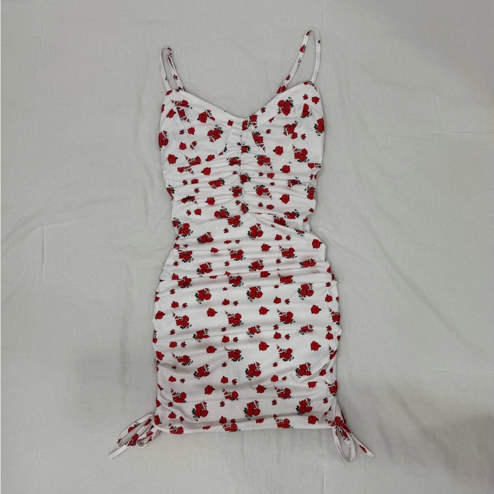 Adika Red Flower Mini Sundress
